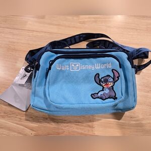 Walt Disney World NWT Stitch Belt Bag Crossbody Ultraviolet Stitching